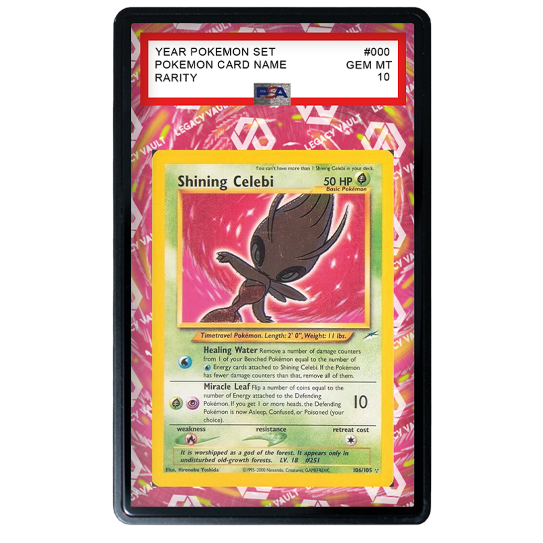 Shining Celebi #106 Pokemon Neo Destiny  /  #251 Pokemon Japanese Darkness, and to Light